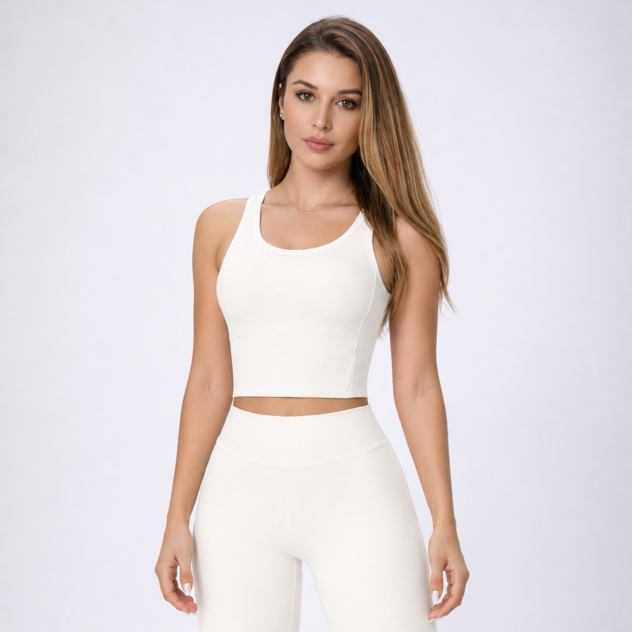 Top Compresivo Blanco Crudo