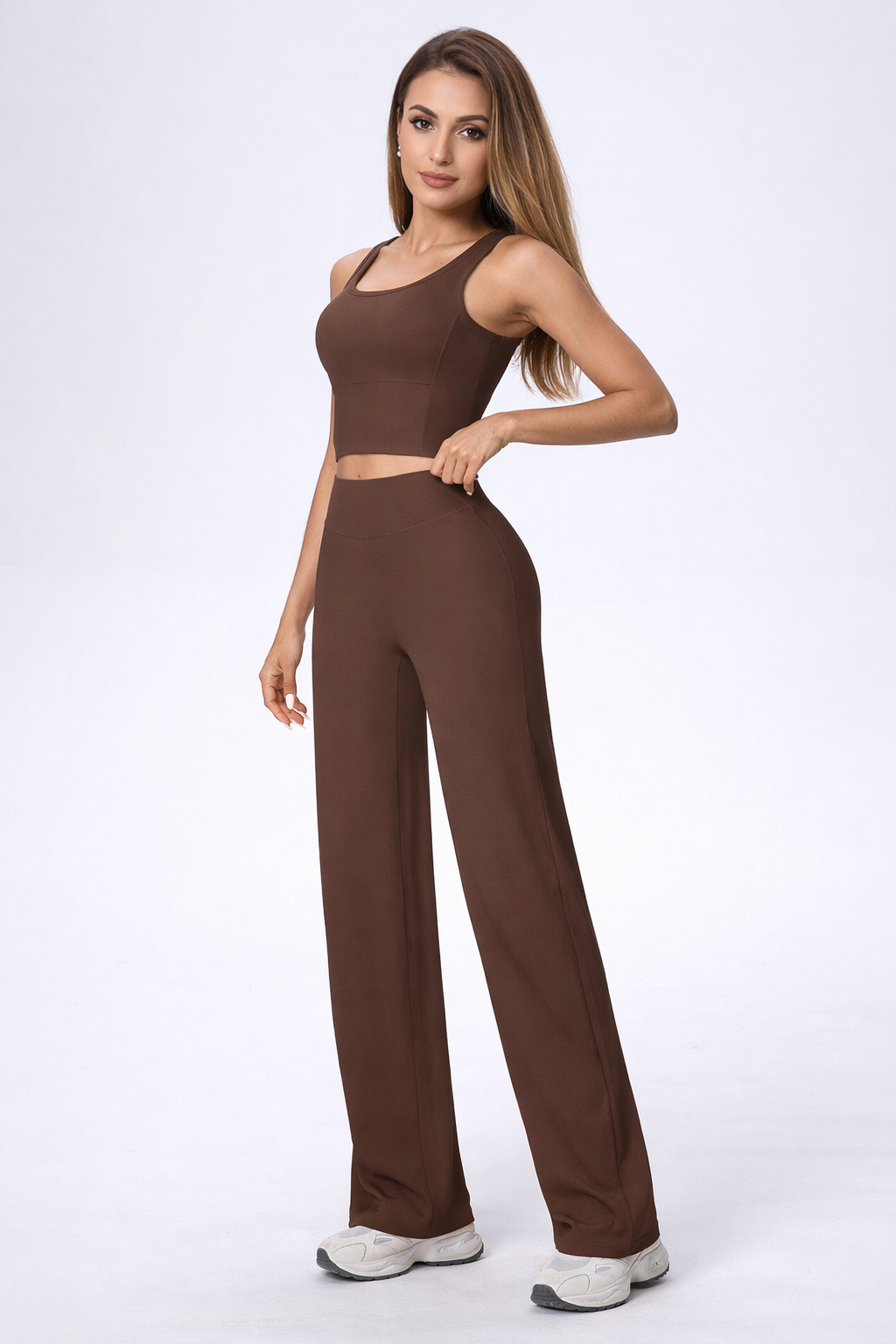 Pantalón Recto Sculpt Marron