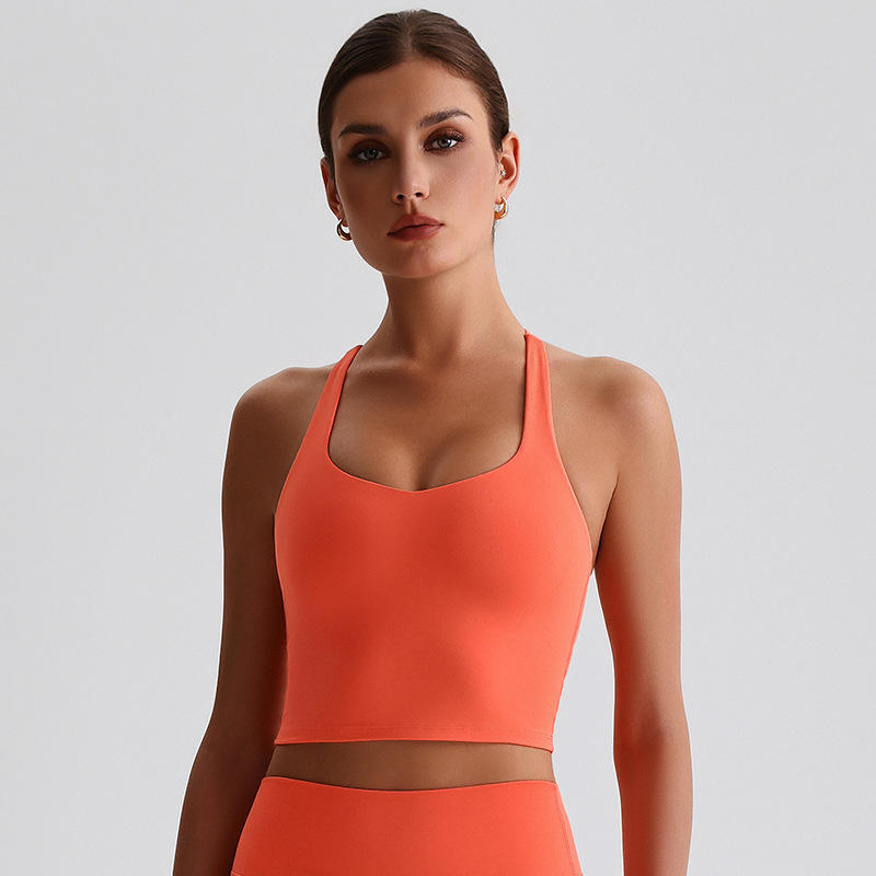 Top Espalda Cruzada — Naranja